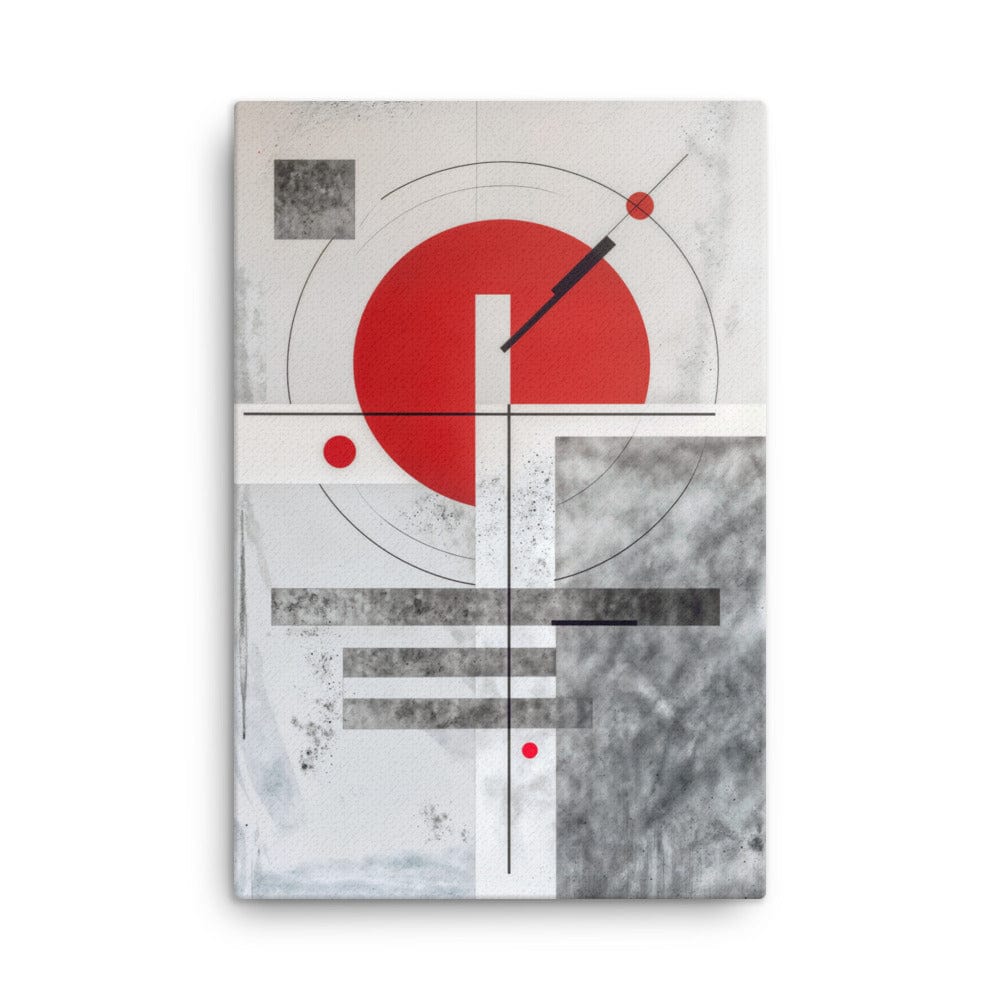 Tableau Rouge Gris Suprématiste Art Virtuoso XL