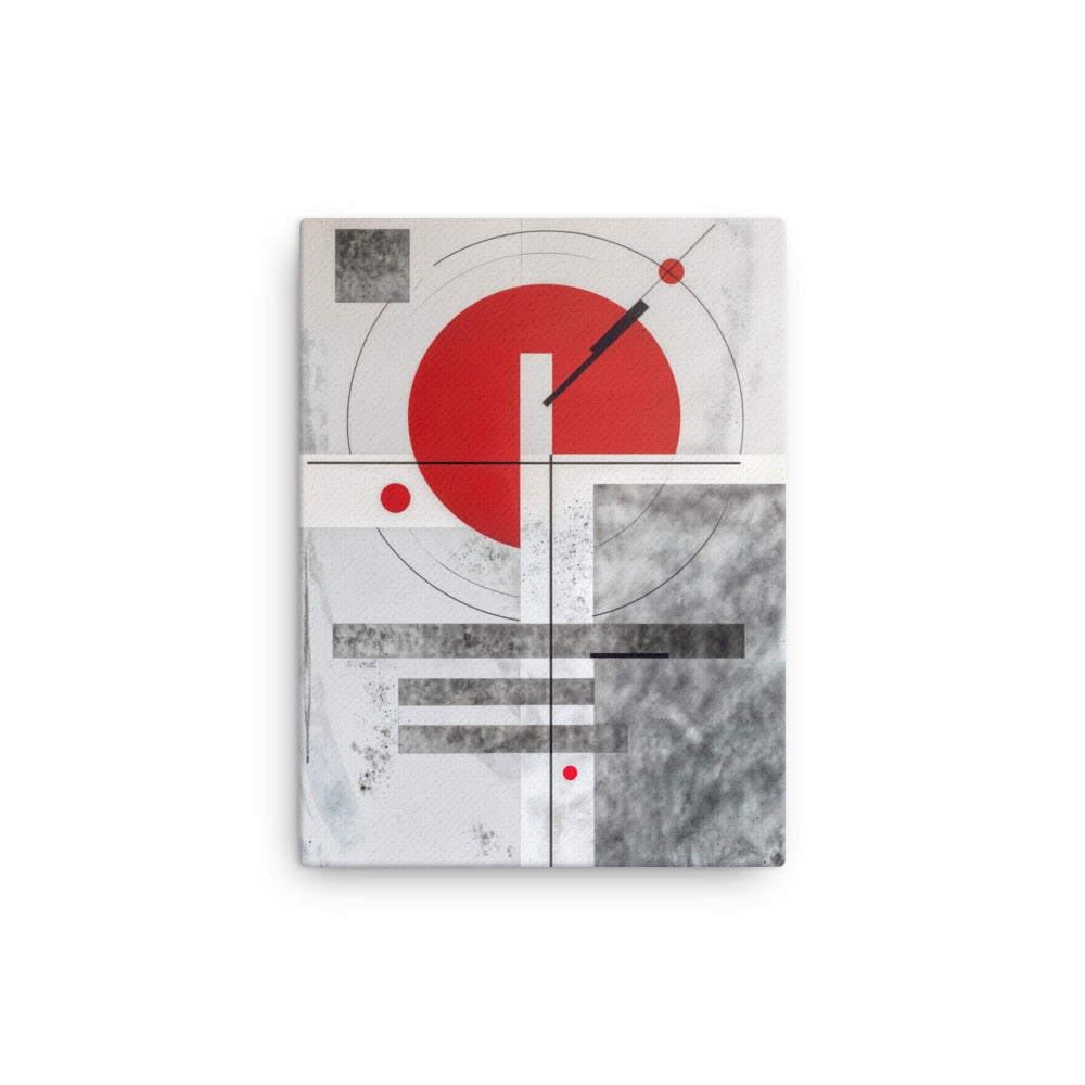 Tableau Rouge Gris Suprématiste Art Virtuoso S