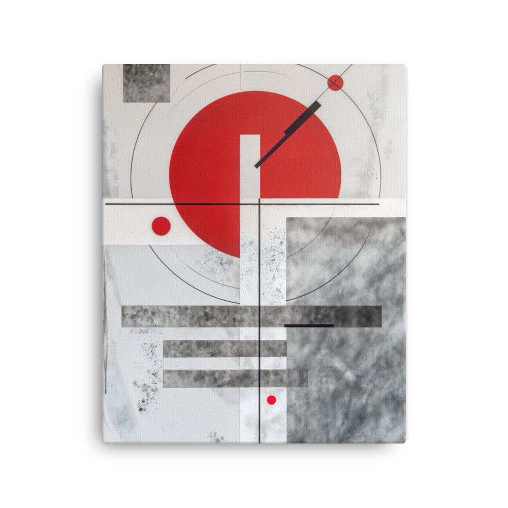 Tableau Rouge Gris Suprématiste Art Virtuoso M