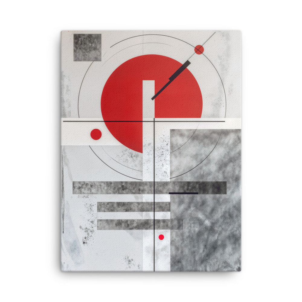 Tableau Rouge Gris Suprématiste Art Virtuoso L