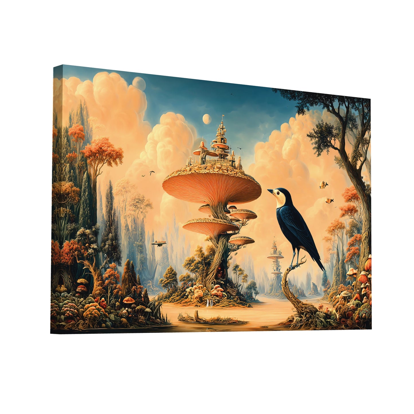 Product Hero 3D WebP Tableau royaume surréaliste des Champignons - Art Virtuoso
