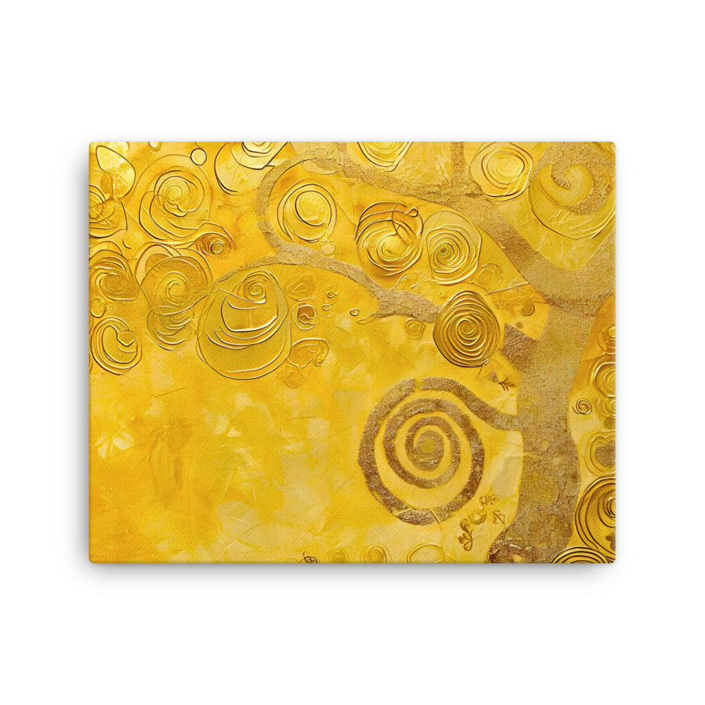 Tableau Arbre - Peinture Abstraite Dorée Art Virtuoso M