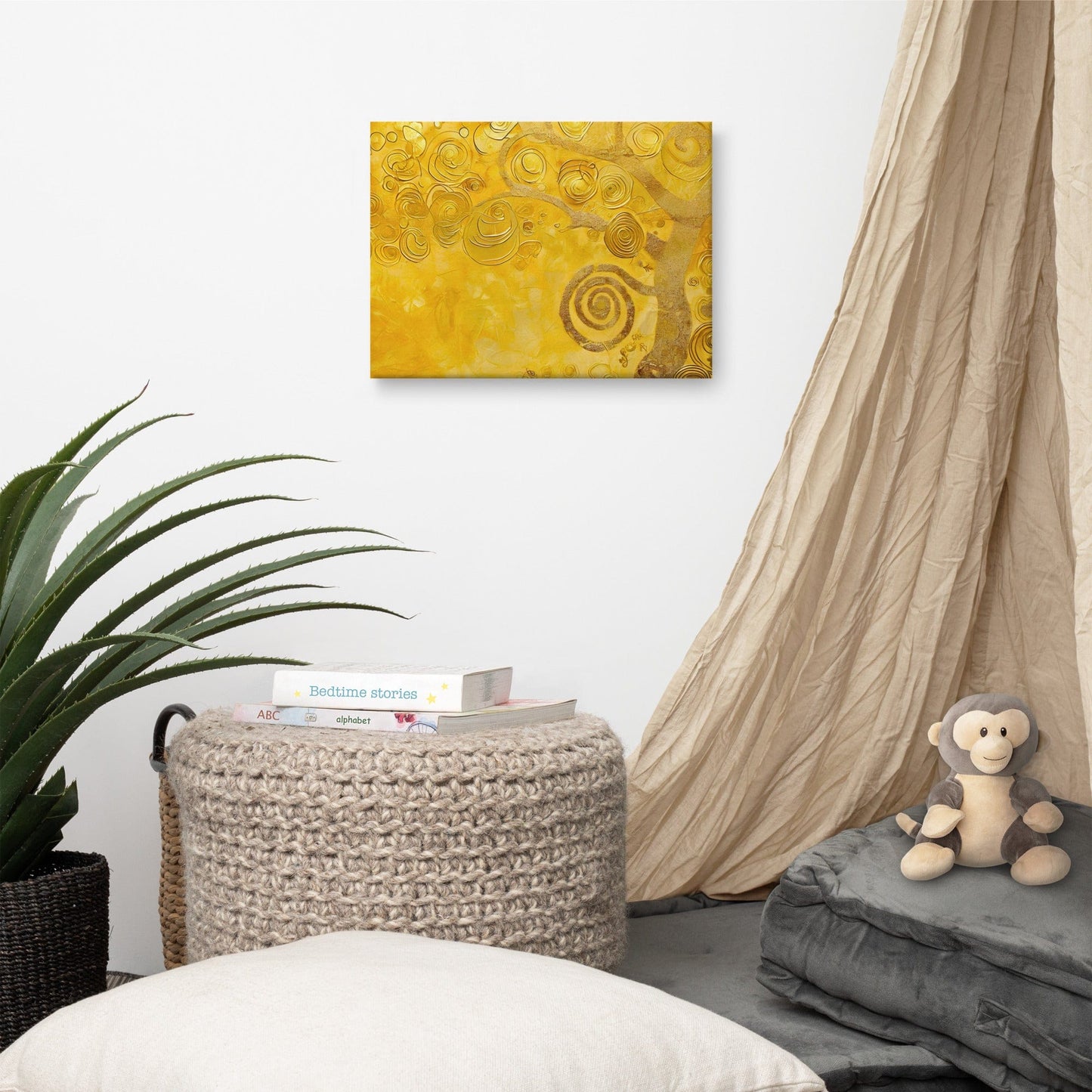 Tableau Arbre - Peinture Abstraite Dorée Art Virtuoso