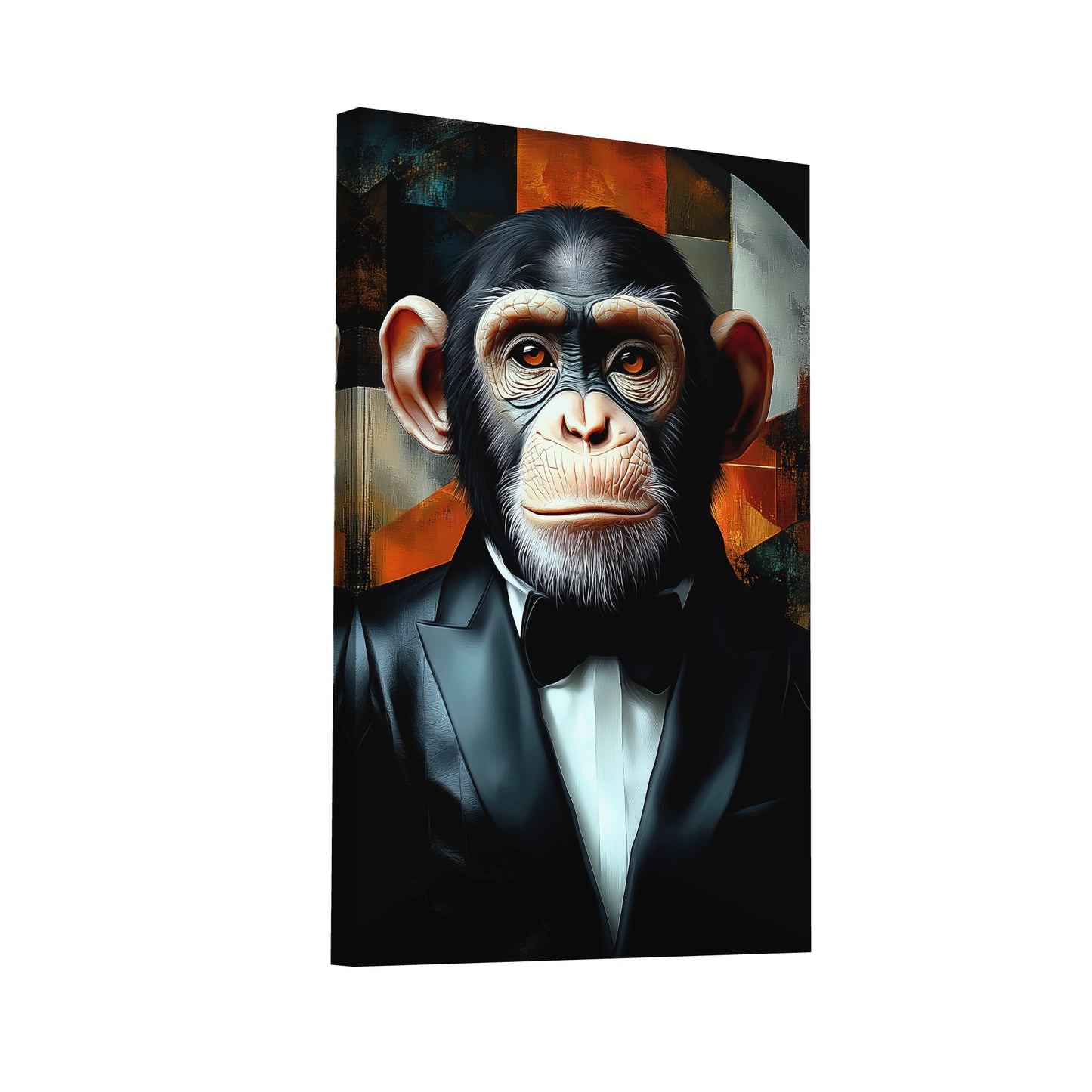Product Hero 3D WebP Tableau Singe Costume : Portrait d'un Gentleman - Art Virtuoso