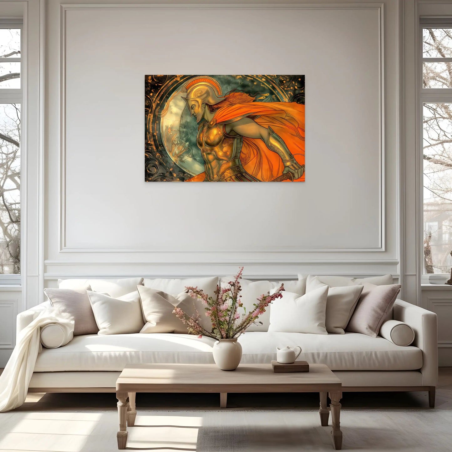 Tableau Spartiate - Guerrier des Thermopyles Affiches, reproductions et œuvres graphiques Art Virtuoso