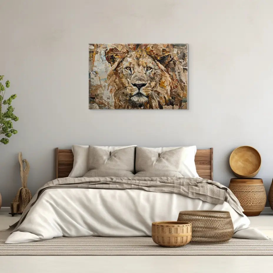 Tableau Street Art Lion - Roi de la Jungle Urbaine Art Virtuoso