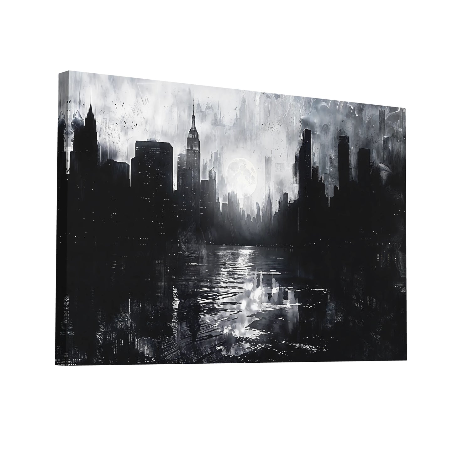 Product Hero 3D WebP Tableau Street Art New York - Toile Noir et Blanc - Art Virtuoso