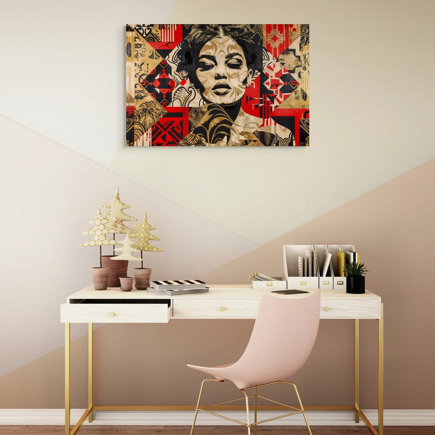 Tableau Street Art Rouge Art Virtuoso
