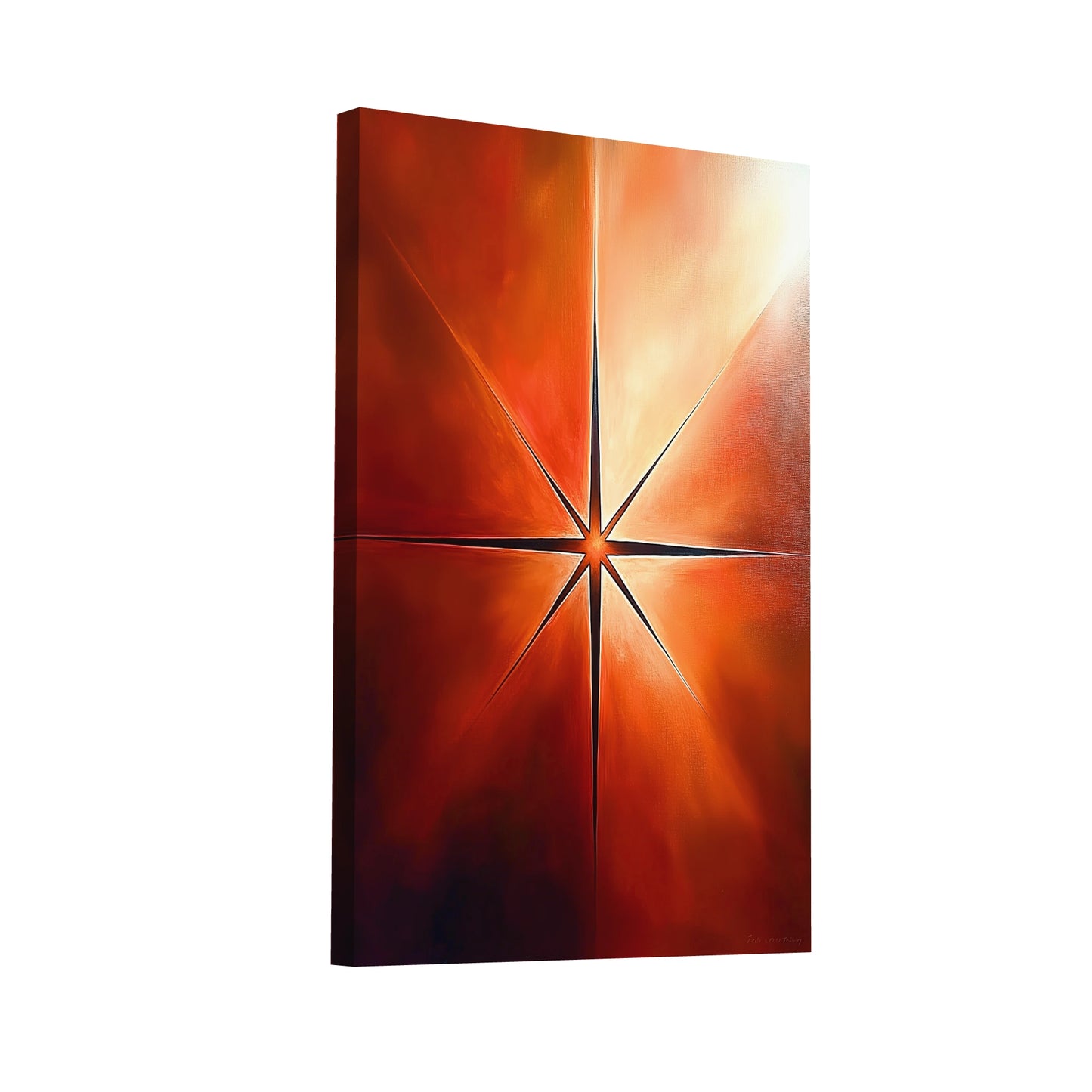 Product Hero 3D WebP Tableau Sur Toile Terracotta - Contemplation - Art Virtuoso