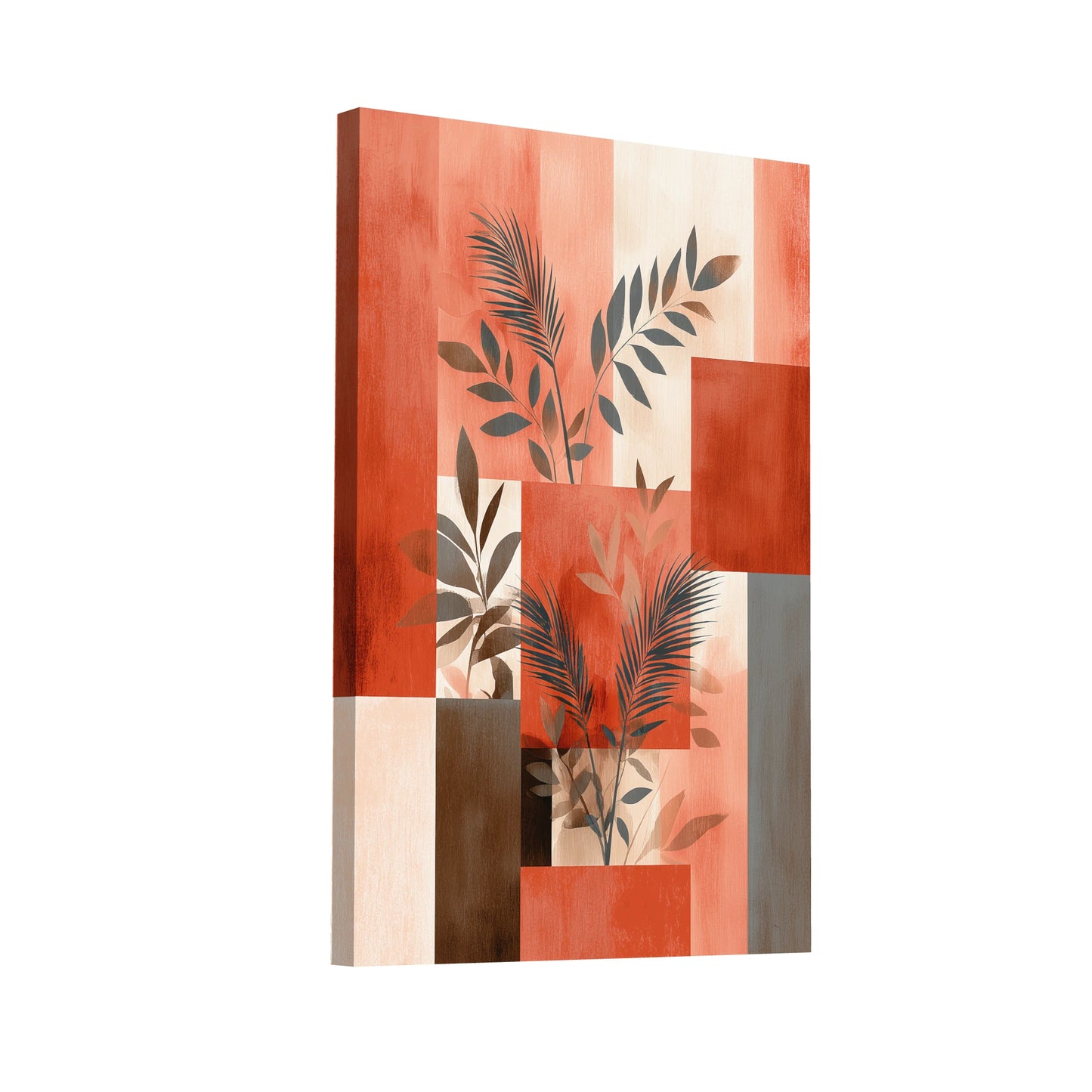 Product Hero 3D WebP Tableau Terracotta Boho 4 – Herbier Urbain - Art Virtuoso