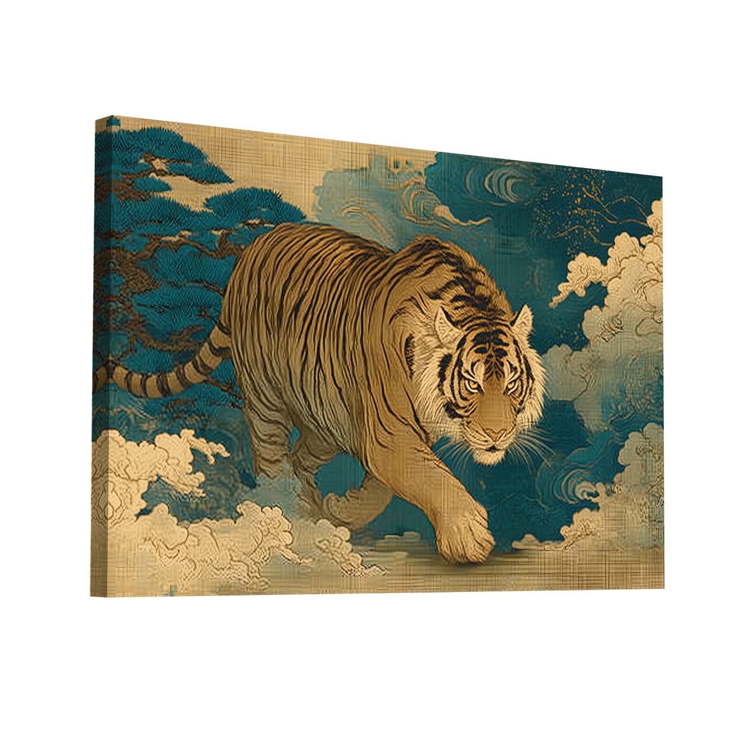 Product Hero 3D WebP Tableau Tigre Japonais - Art Virtuoso