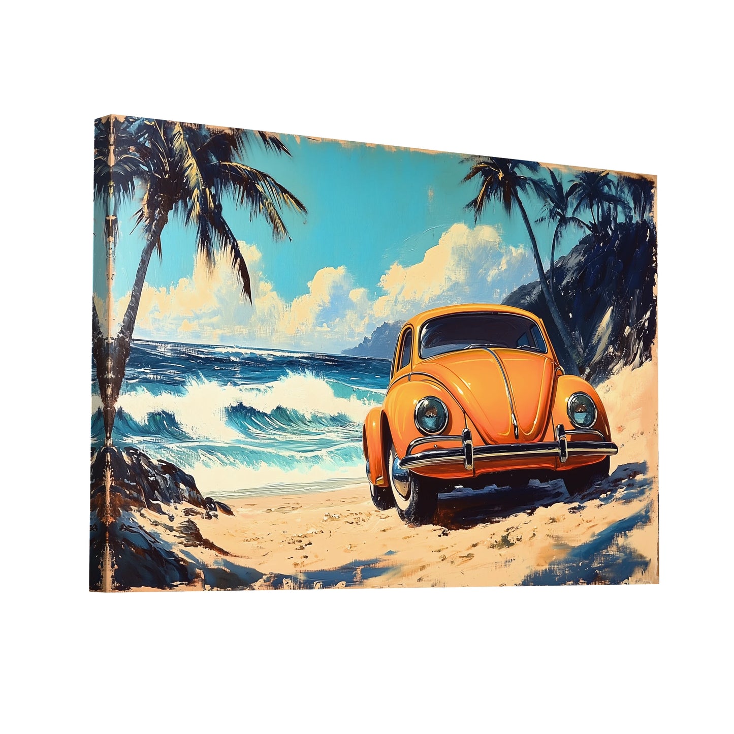 Product Hero 3D WebP Tableau Toile Vintage : California Beetle - Art Virtuoso