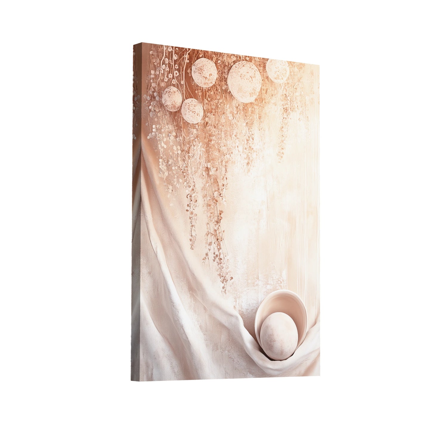 Product Hero 3D WebP Tableau Ton Beige - Cascade de Lumière - Art Virtuoso