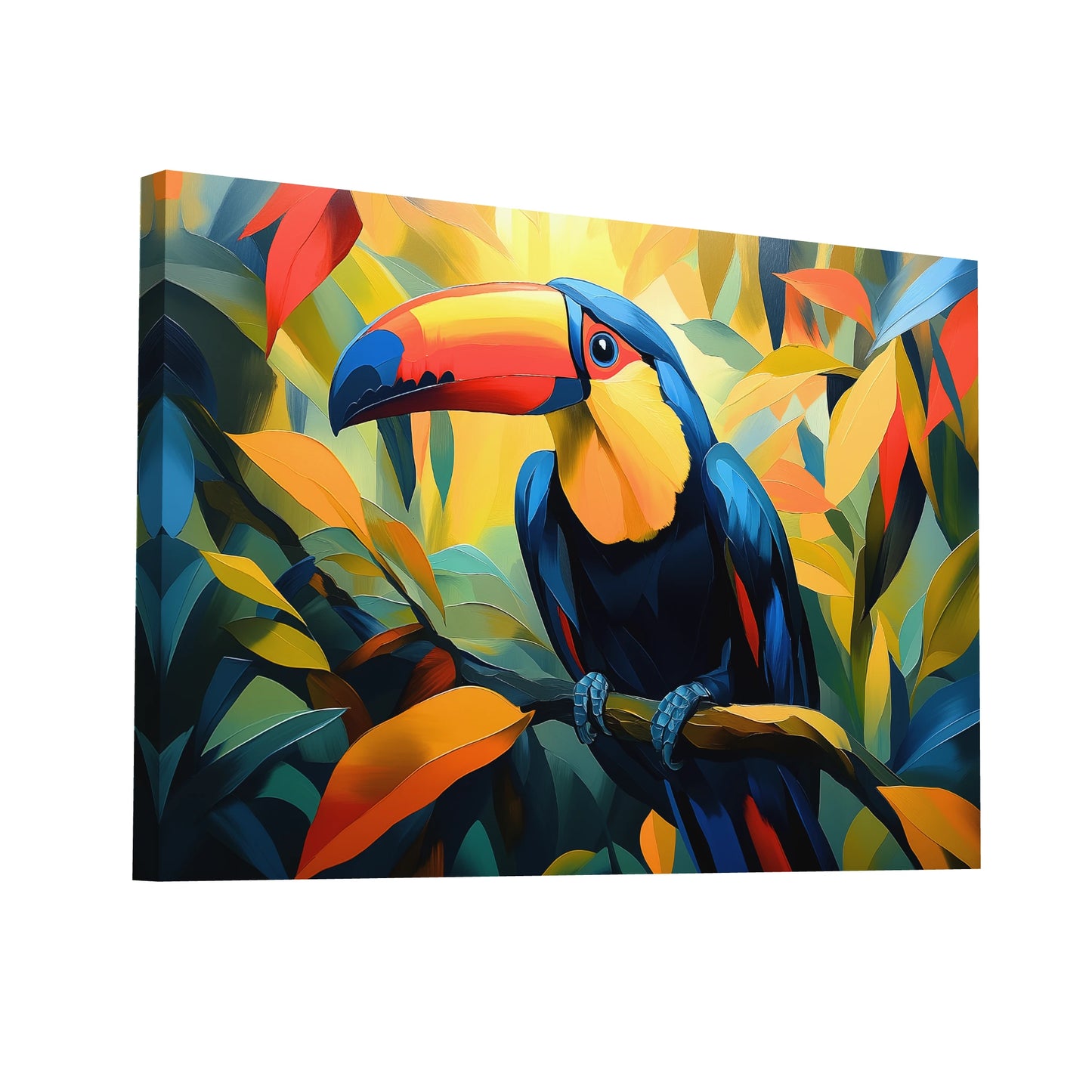Product Hero 3D WebP Tableau Toucan : Ambiance Tropicale - Art Virtuoso