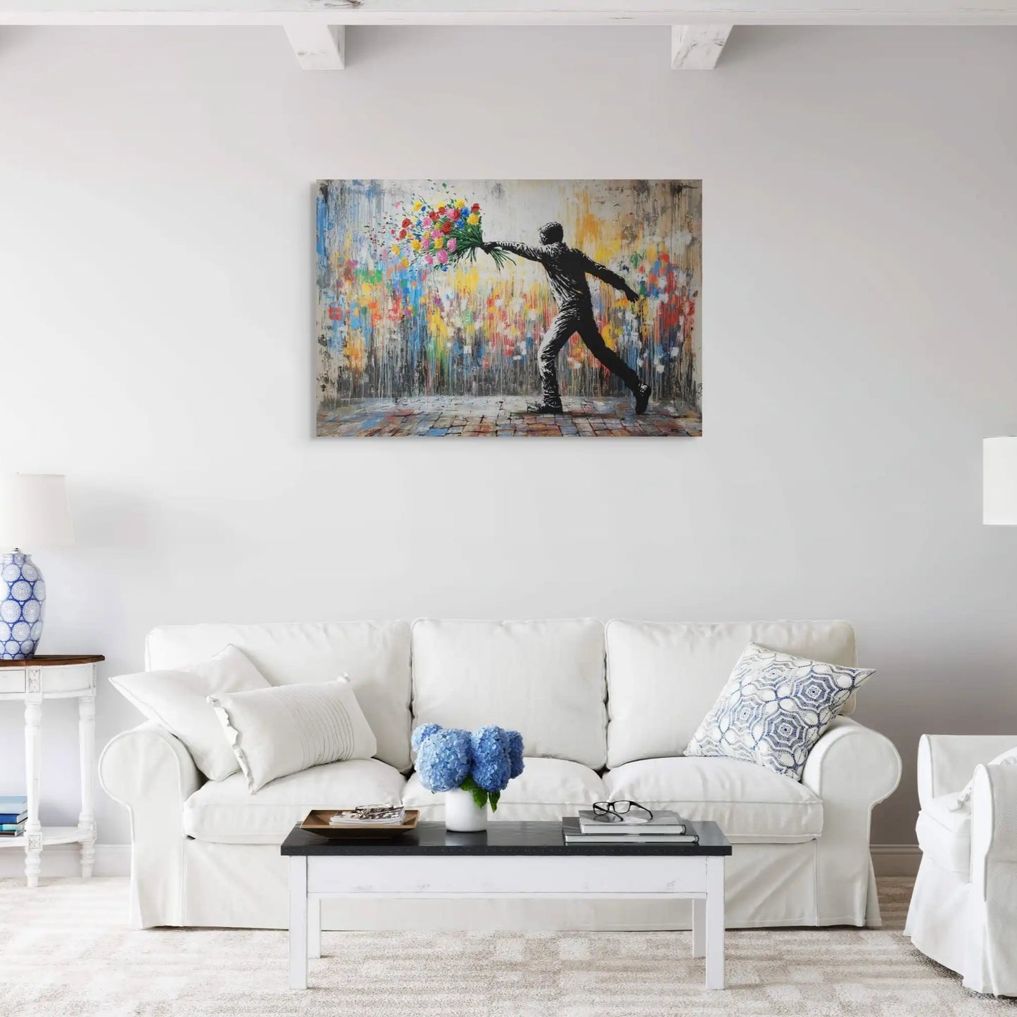 Tableau Urbain - Dites le avec des Fleurs Affiches, reproductions et œuvres graphiques Art Virtuoso