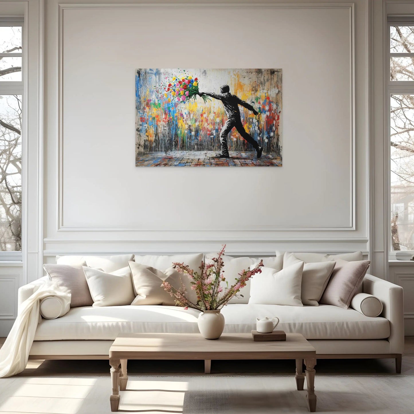 Tableau Urbain - Dites le avec des Fleurs Affiches, reproductions et œuvres graphiques Art Virtuoso