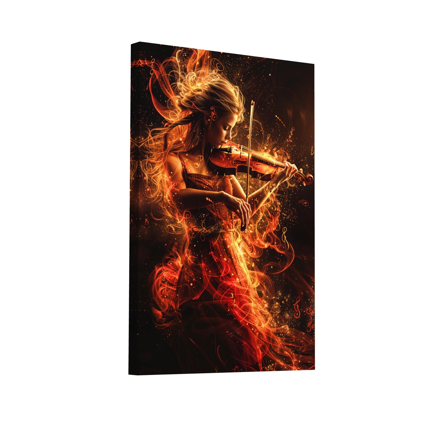 Product Hero 3D WebP Tableau Violoniste Exalté - Art Virtuoso