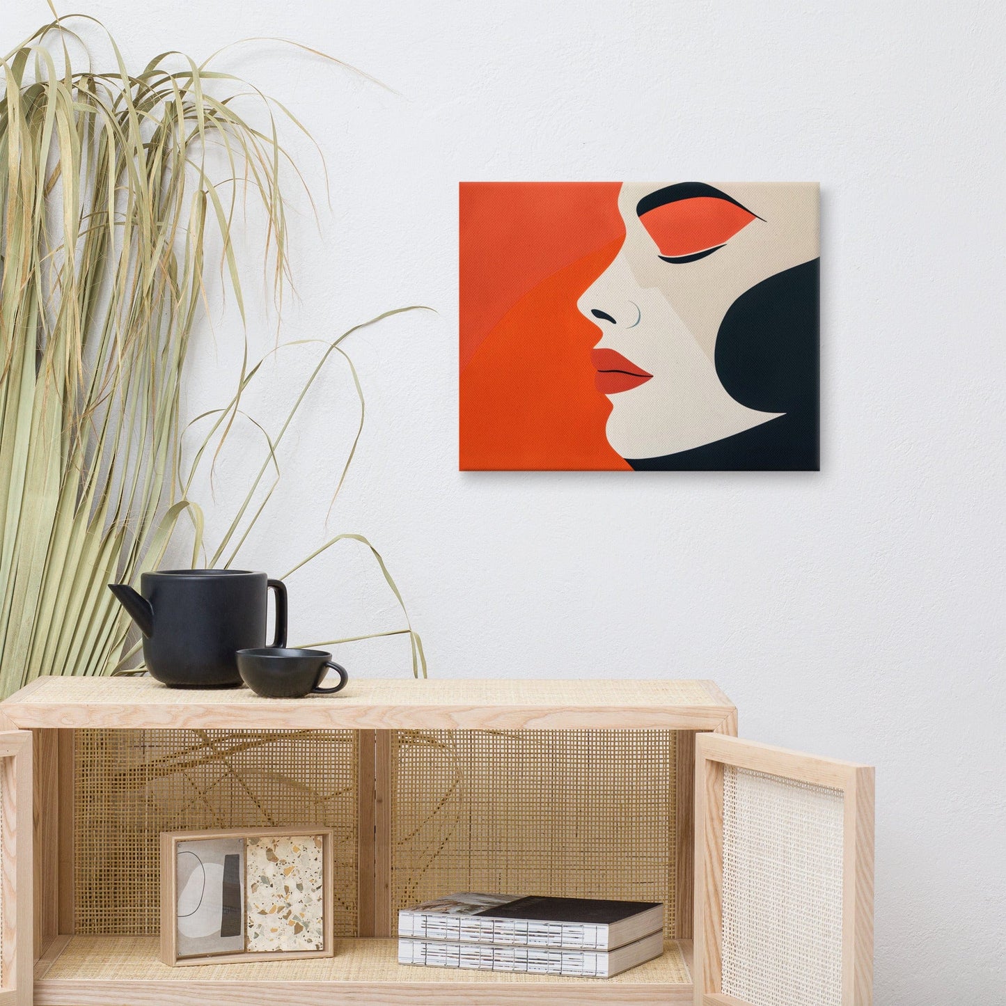 Tableau Visage Femme Abstrait - Mystère de la Féminité Art Virtuoso