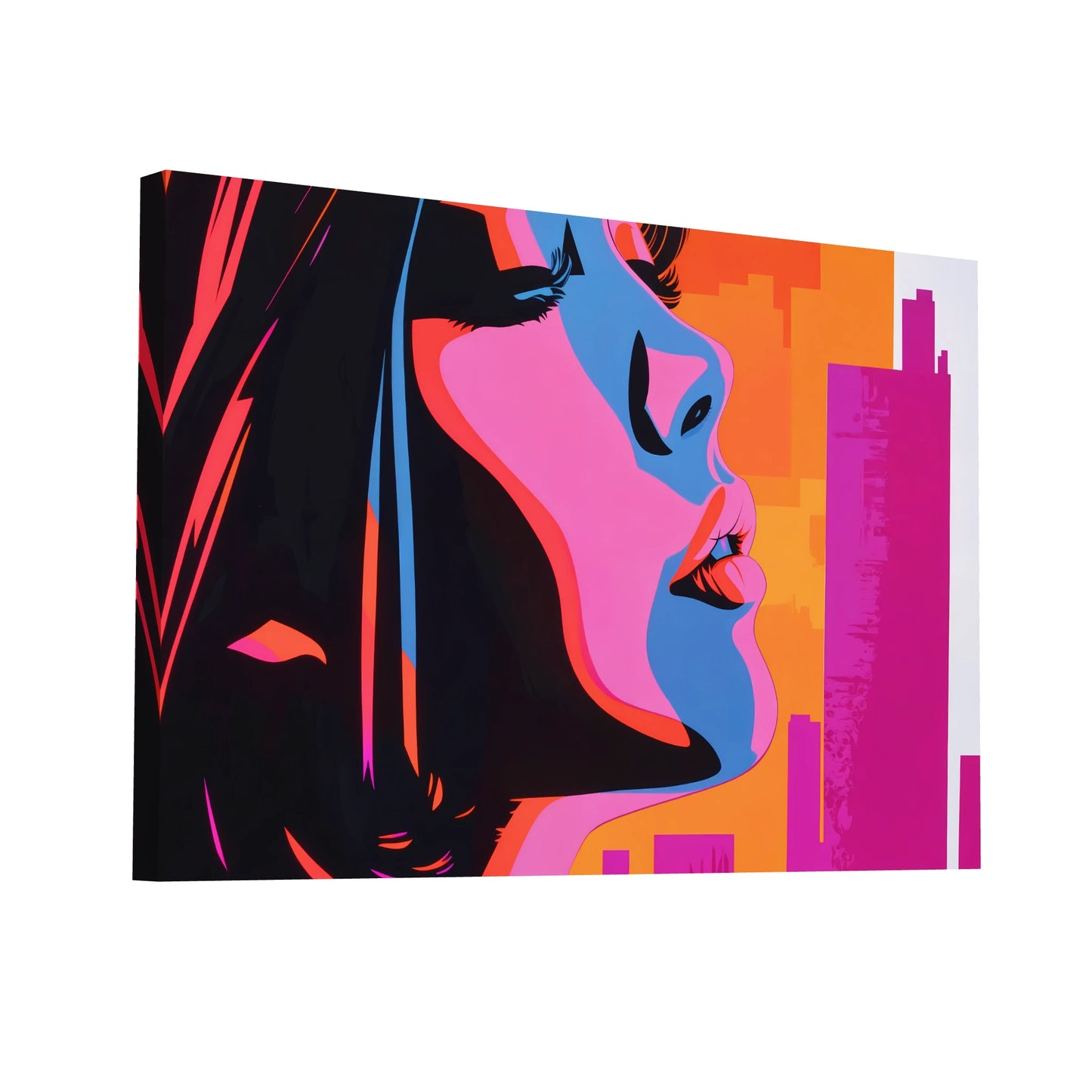 Product Hero 3D WebP Tableau Visage Femme - Pop Art - Art Virtuoso
