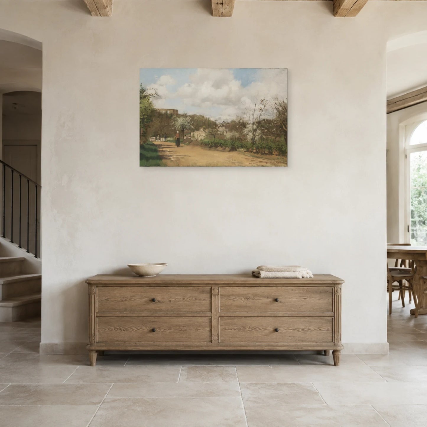 Tableau Vue de Louveciennes – Camille Pissarro dans une entrée ou un couloir - Art Virtuoso