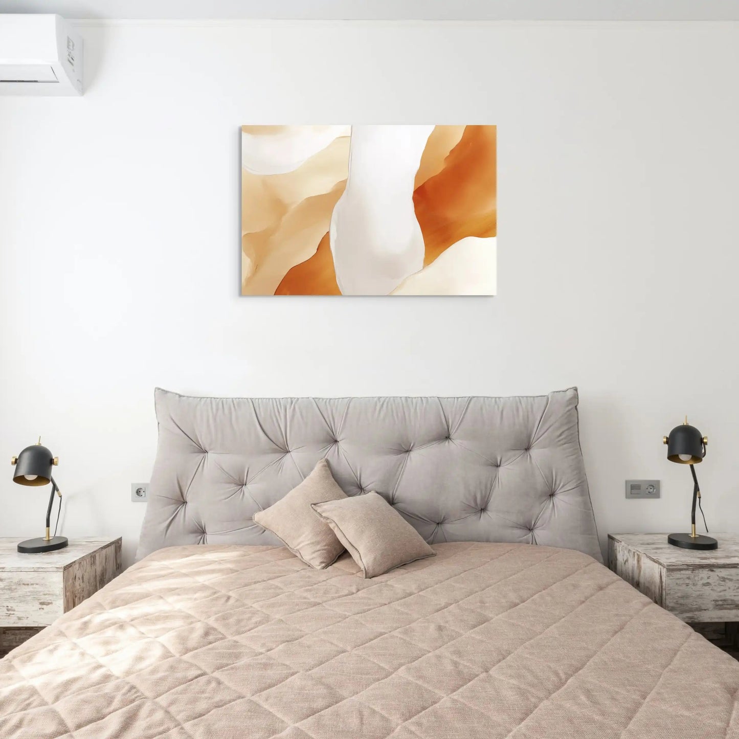 Tableau Acrylique Beige - Dunes de Soie Affiches, reproductions et œuvres graphiques Art Virtuoso