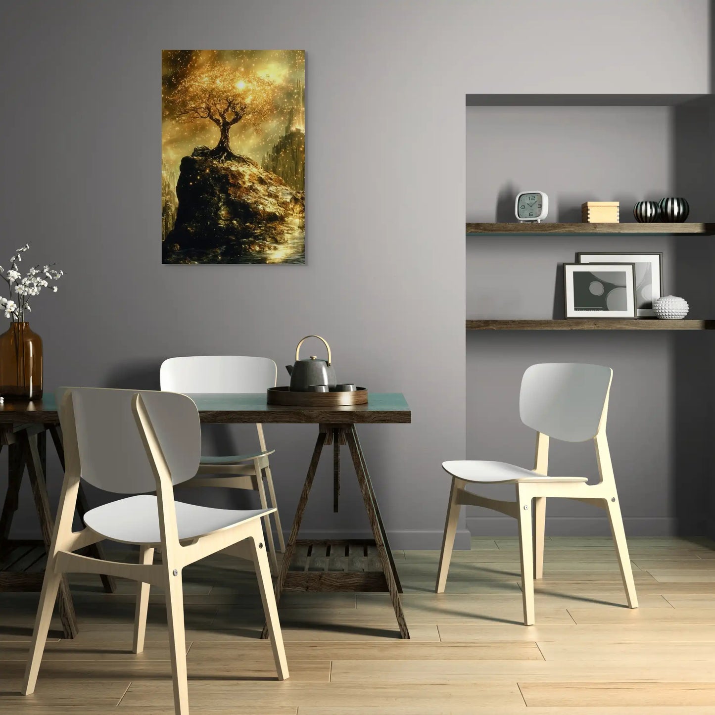 Tableau Arbre Enchanté - Vision Mystique de la Nature Affiches, reproductions et œuvres graphiques Art Virtuoso