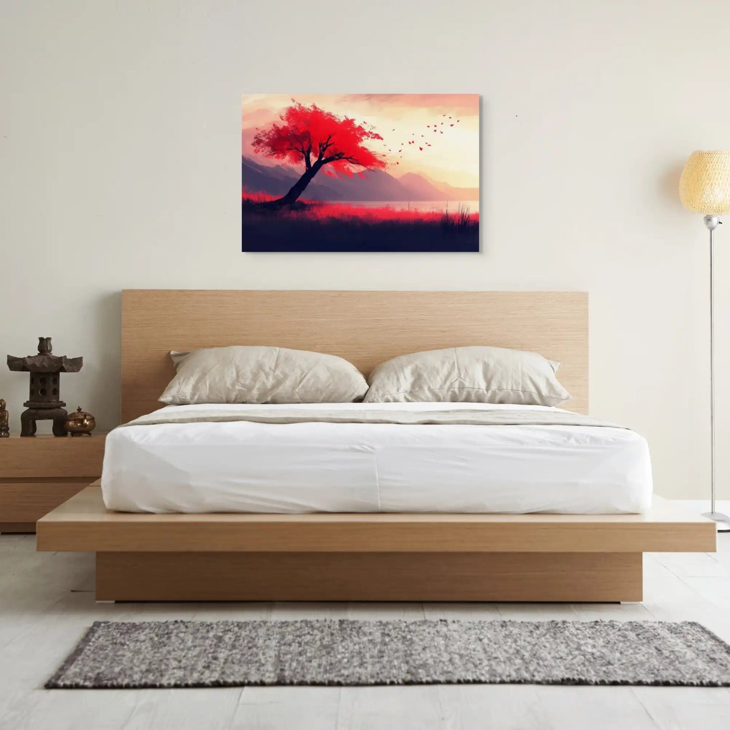 Tableau Arbre Rouge - Rêverie Pourpre Affiches, reproductions et œuvres graphiques Art Virtuoso