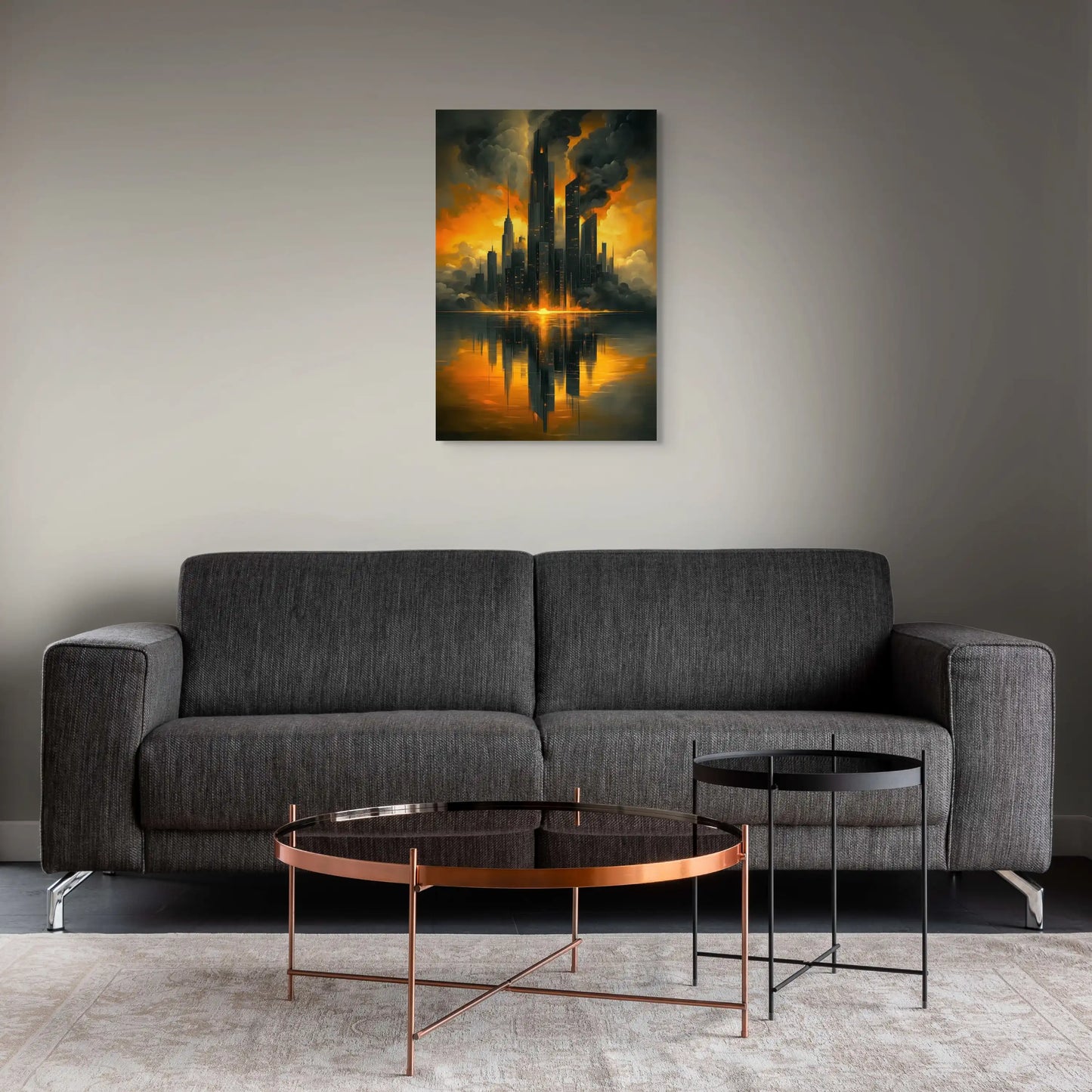 Tableau Art Industriel - Vision Urbaine Éclatante Affiches, reproductions et œuvres graphiques Art Virtuoso