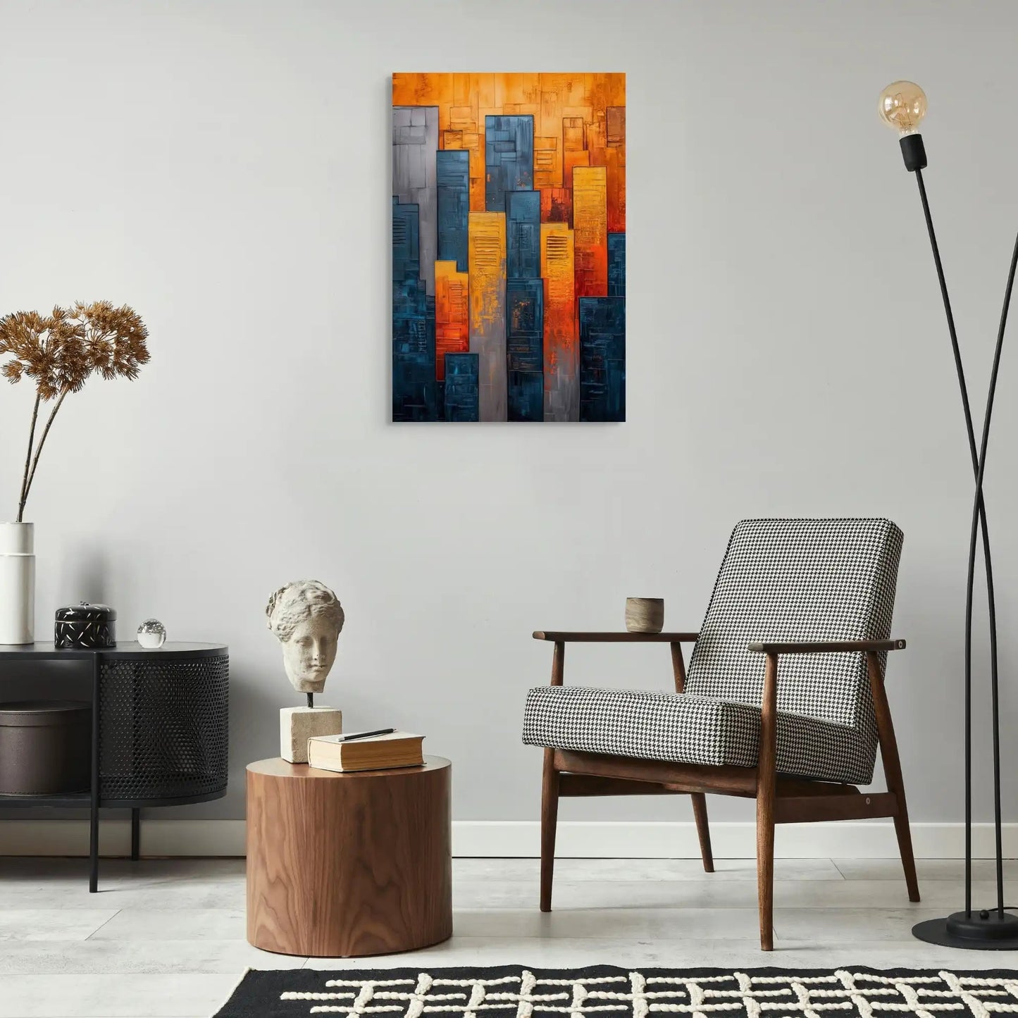 Tableau Artistique Moderne - Verticalité Urbaine Affiches, reproductions et œuvres graphiques Art Virtuoso