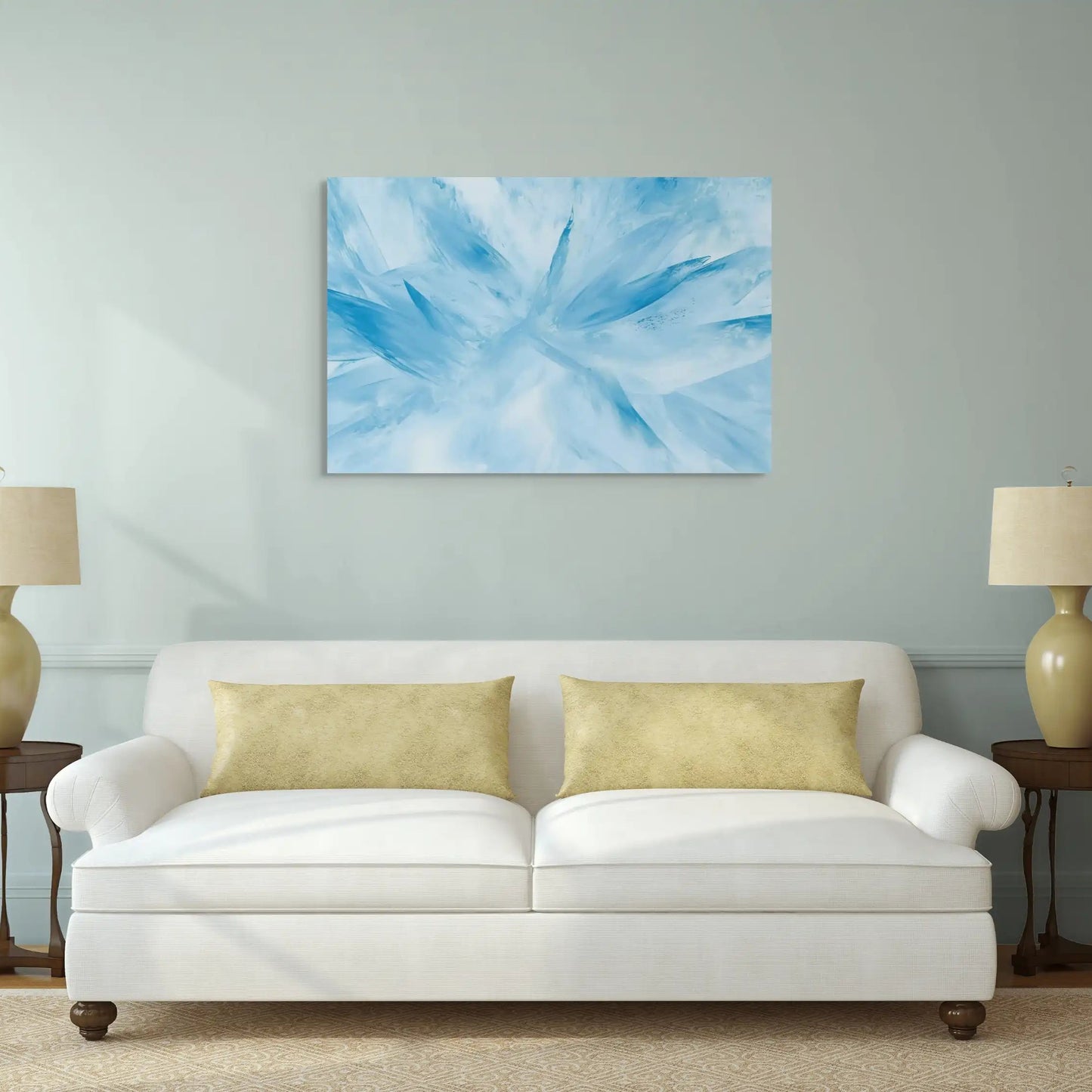 Tableau Bleu Pastel - Éclats de Glace Affiches, reproductions et œuvres graphiques Art Virtuoso