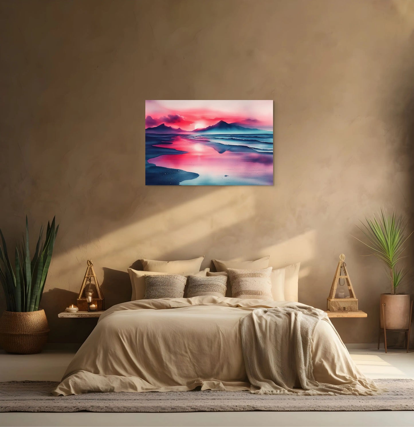 Tableau Bord de Mer Moderne - Échos Célestes Affiches, reproductions et œuvres graphiques Art Virtuoso