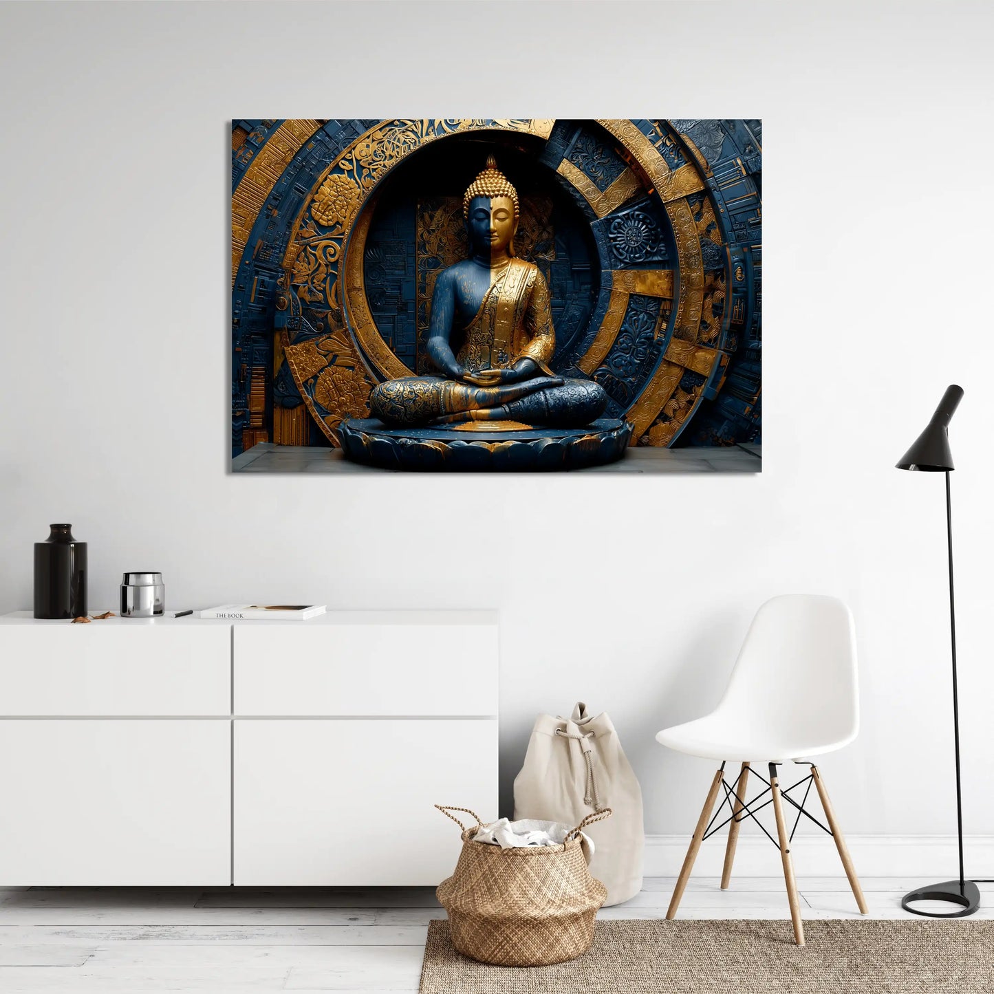 Tableau Bouddha Grand Format : Sagesse Dorée