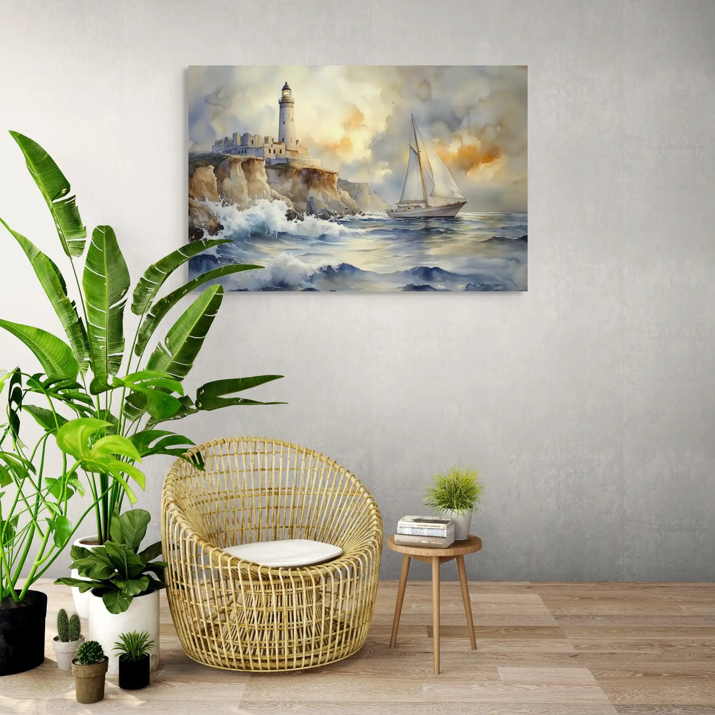 Tableau Bretagne Vintage : Phare Atlantique Affiches, reproductions et œuvres graphiques Art Virtuoso
