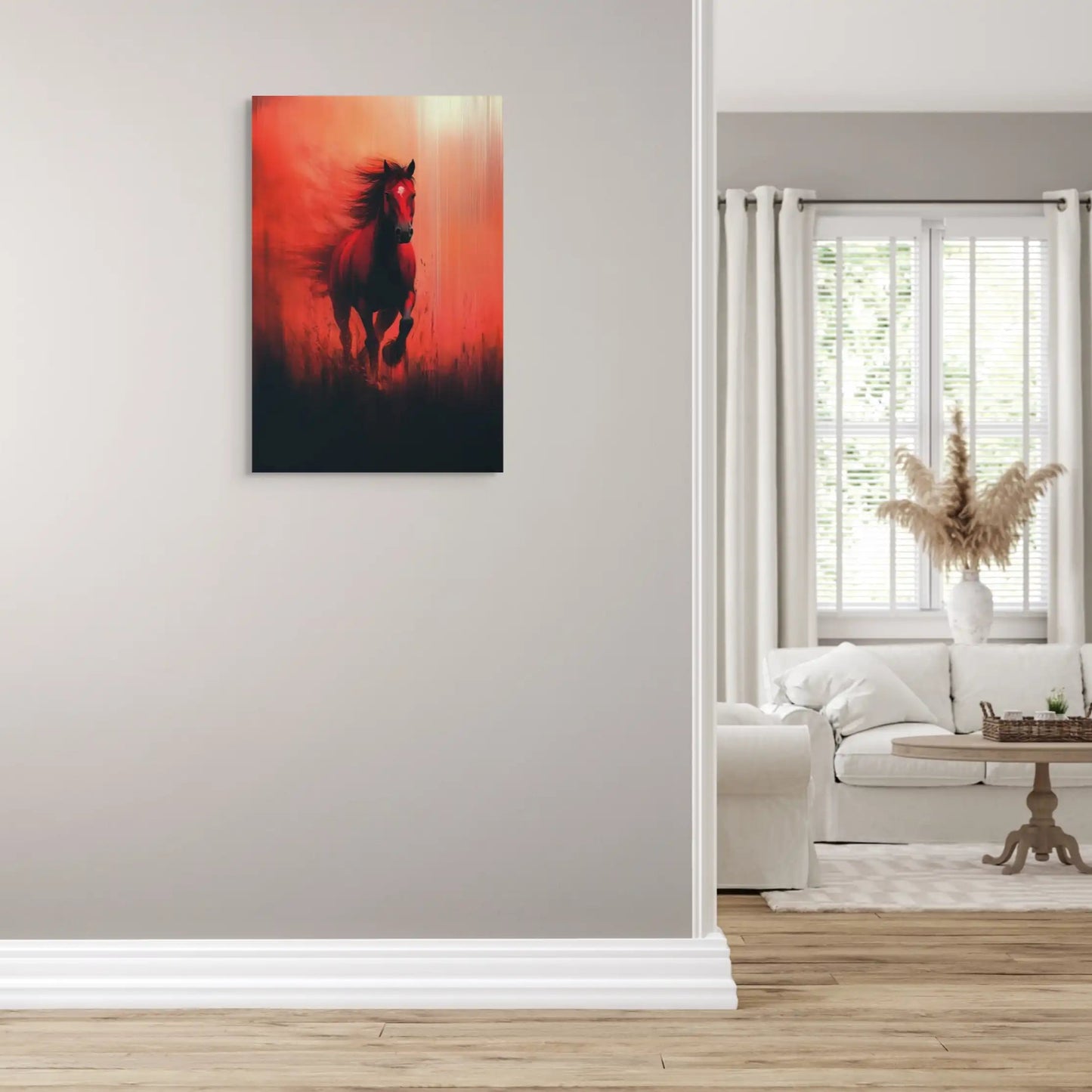 Tableau Cheval Rouge - Étalon de Feu Affiches, reproductions et œuvres graphiques Art Virtuoso