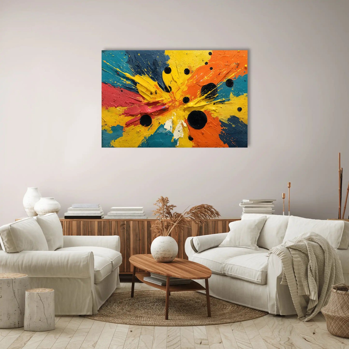 Tableau Contemporain Coloré - Joie Solaire