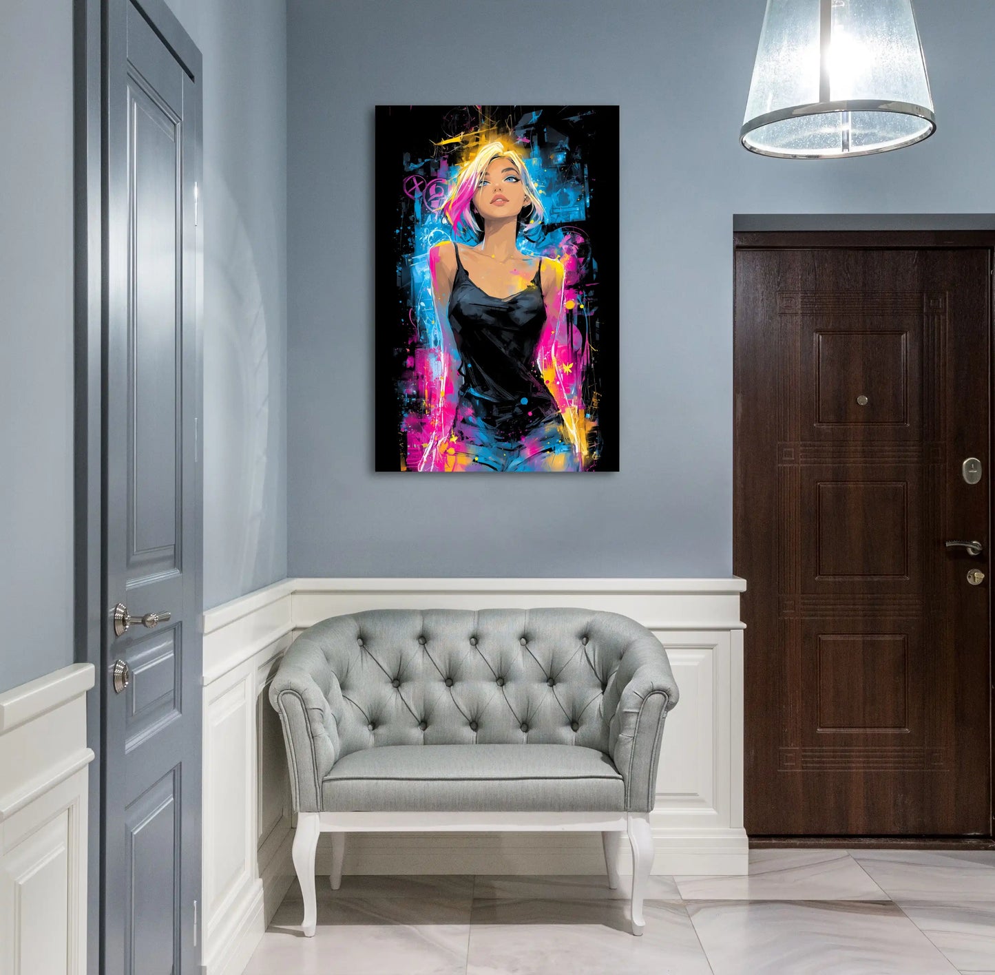 Tableau Contemporain - Femme Néon
