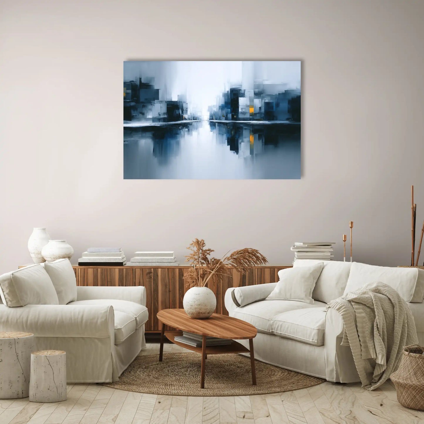 Tableau Contemporain Grand Format - Reflets Urbains