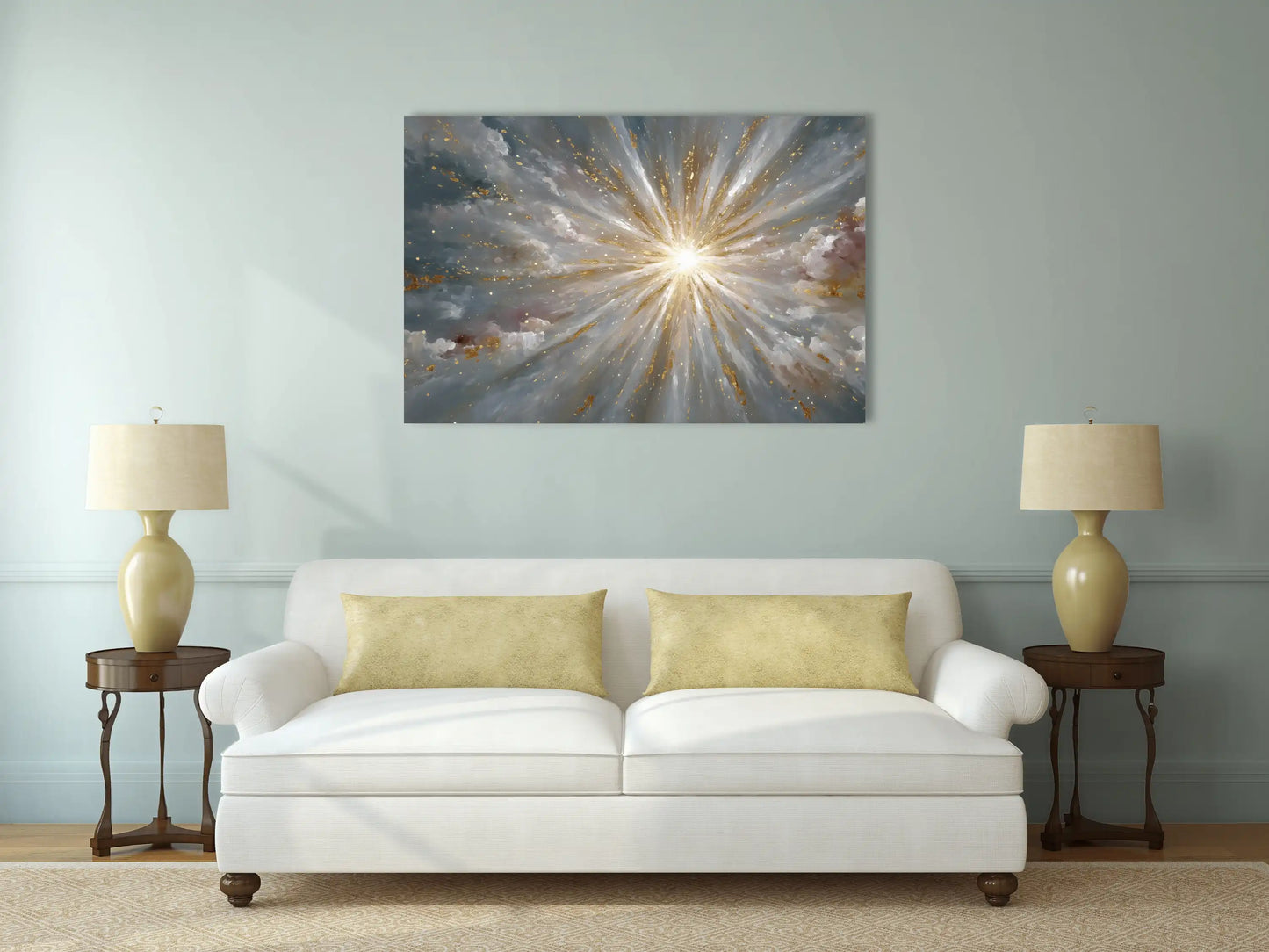 Tableau Contemporain Lumineux - Lumière Céleste