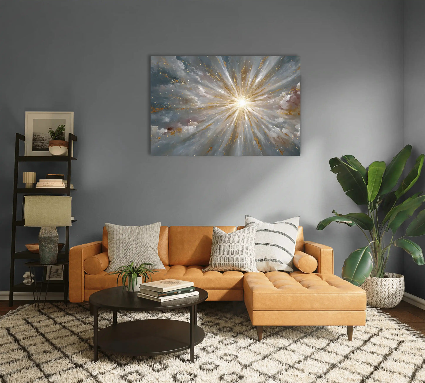 Tableau Contemporain Lumineux - Lumière Céleste