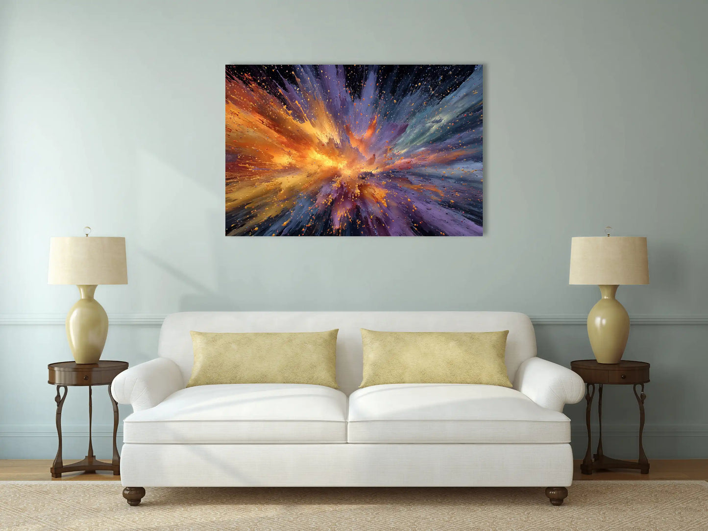 Tableau Contemporain Multicolore - Explosion Cosmique