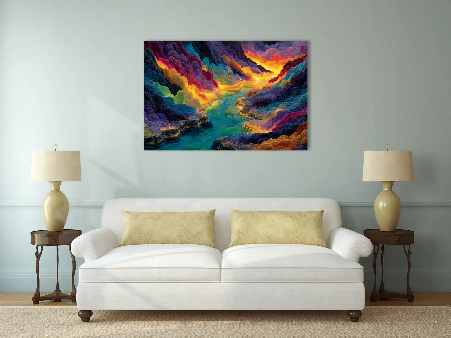 Tableau Contemporain Rectangulaire - Rivière Enchantée
