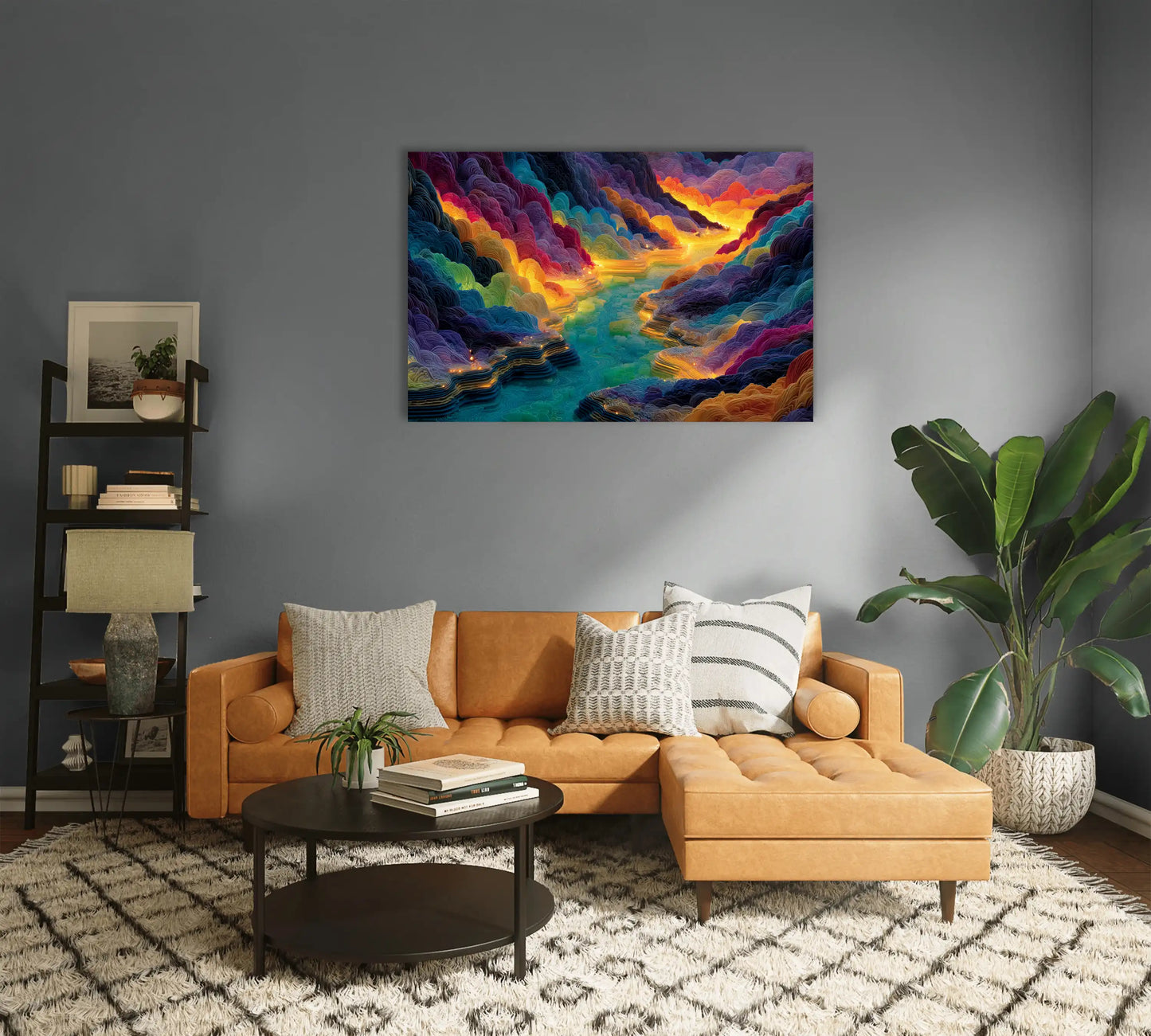 Tableau Contemporain Rectangulaire - Rivière Enchantée