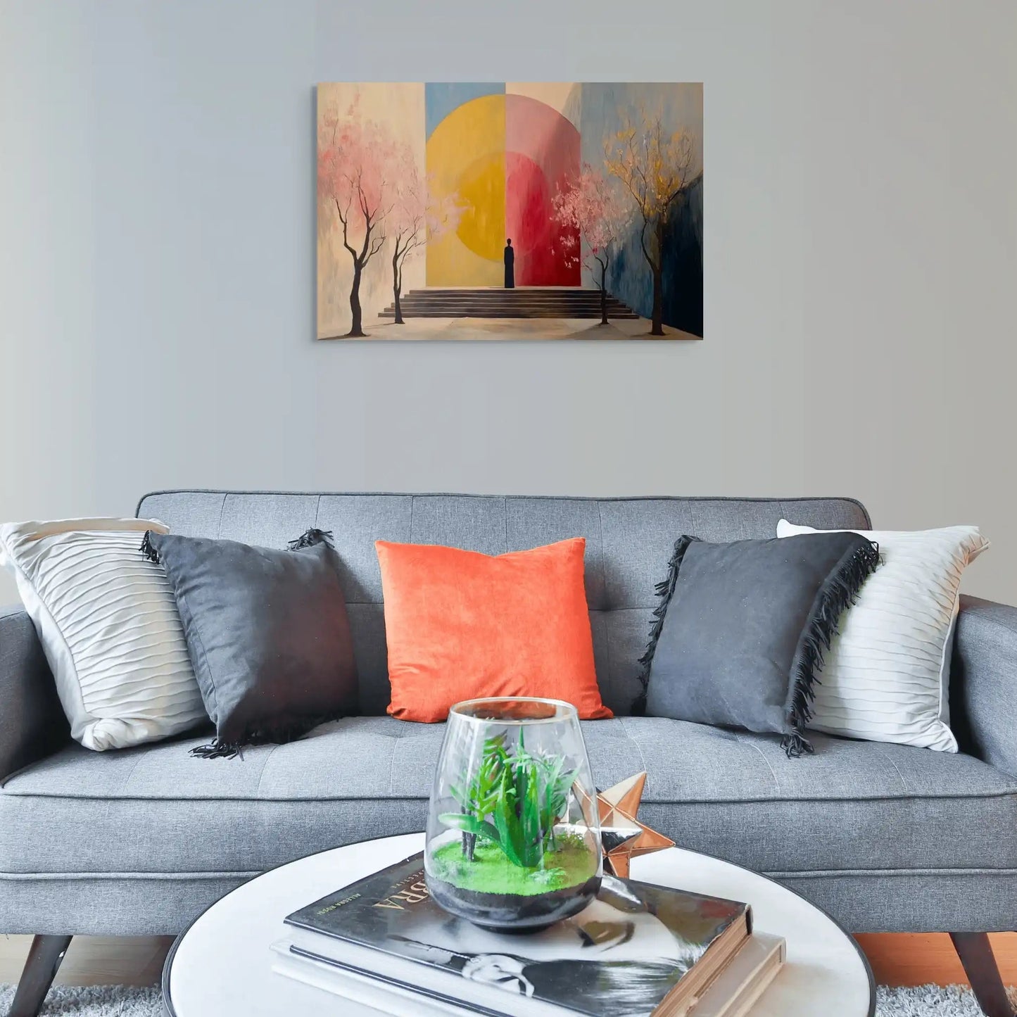 Tableau Couleur Scandinave - Contemplation Affiches, reproductions et œuvres graphiques Art Virtuoso