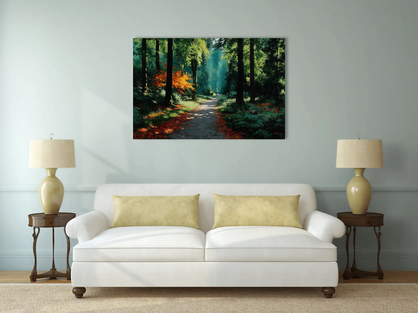 Tableau d'Automne : Sentier Lumineux