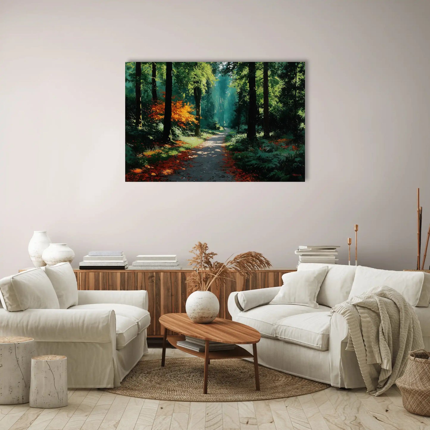 Tableau d'Automne : Sentier Lumineux