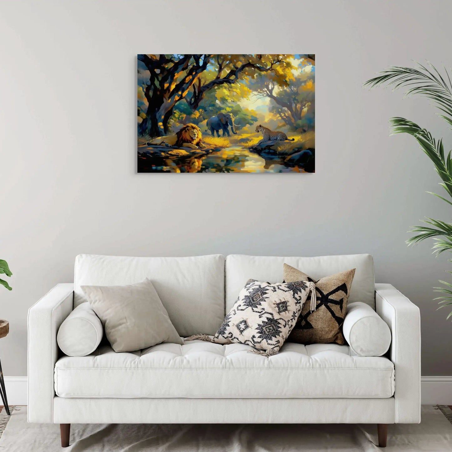 Tableau Animaux Sauvages - Oasis Africaine Affiches, reproductions et œuvres graphiques Art Virtuoso