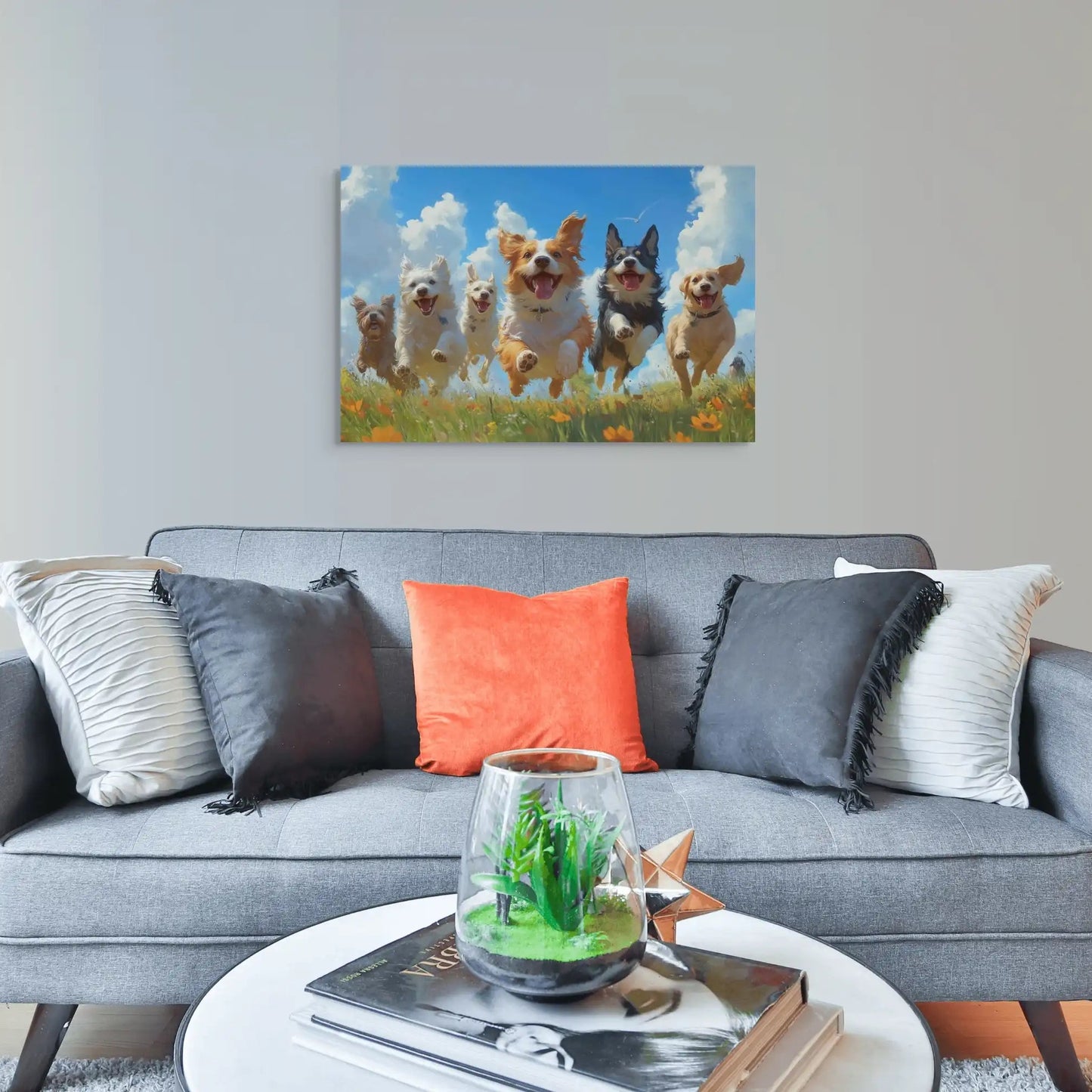 Tableau de Chiens - La Course Joyeuse Affiches, reproductions et œuvres graphiques Art Virtuoso