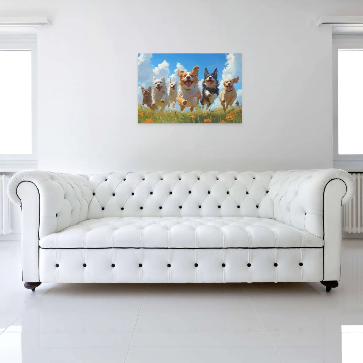 Tableau de Chiens - La Course Joyeuse Affiches, reproductions et œuvres graphiques Art Virtuoso