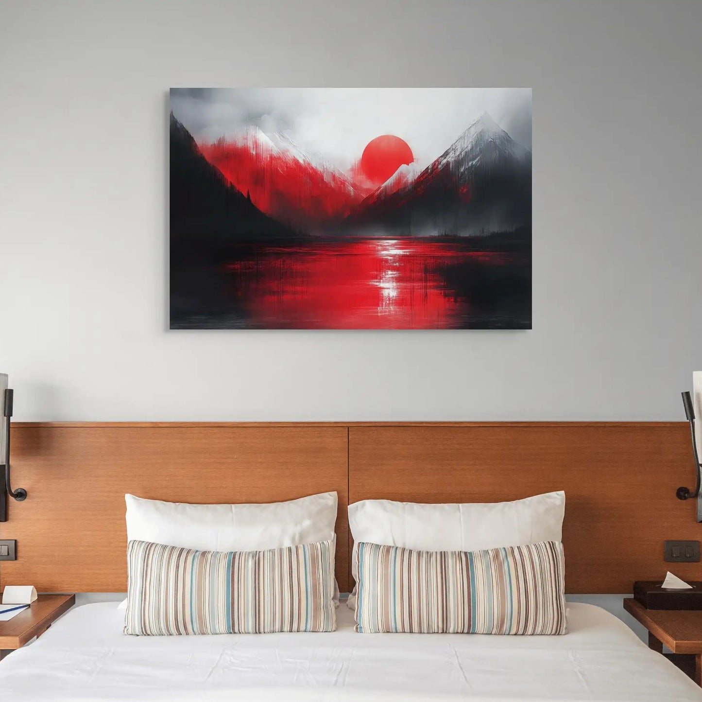 Tableau Déco Rouge : Reflets d'Aurore Affiches, reproductions et œuvres graphiques Art Virtuoso