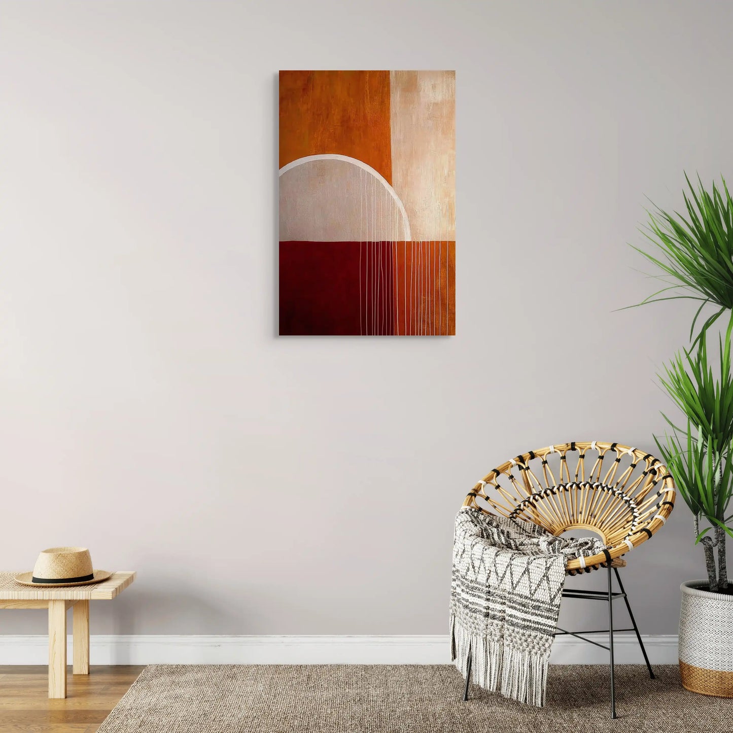 Tableau Design Terracotta - En Abstraction Affiches, reproductions et œuvres graphiques Art Virtuoso